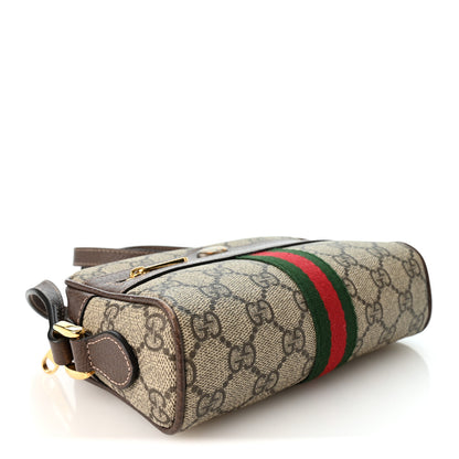 Gucci GG Supreme Monogram Web Mini Ophidia Shoulder Bag Brown 4 of 10