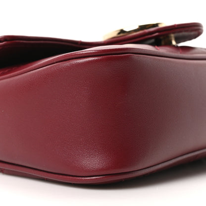 Gucci Calfskin Matelasse Super Mini GG Marmont Shoulder Bag Rosso Ancora 9 of 10
