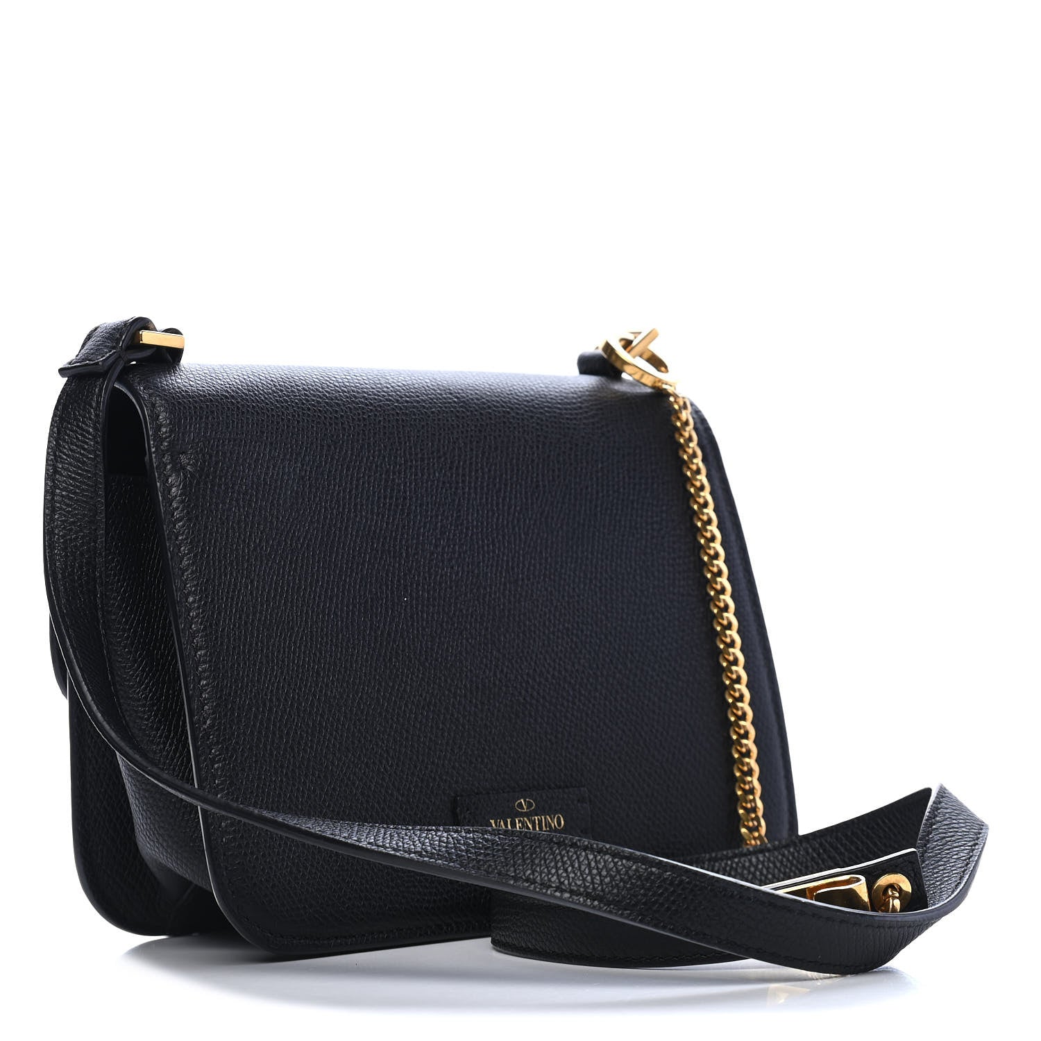 Valentino Garavani Grainy Calfskin Small VSling Shoulder Bag Black 3 of 8