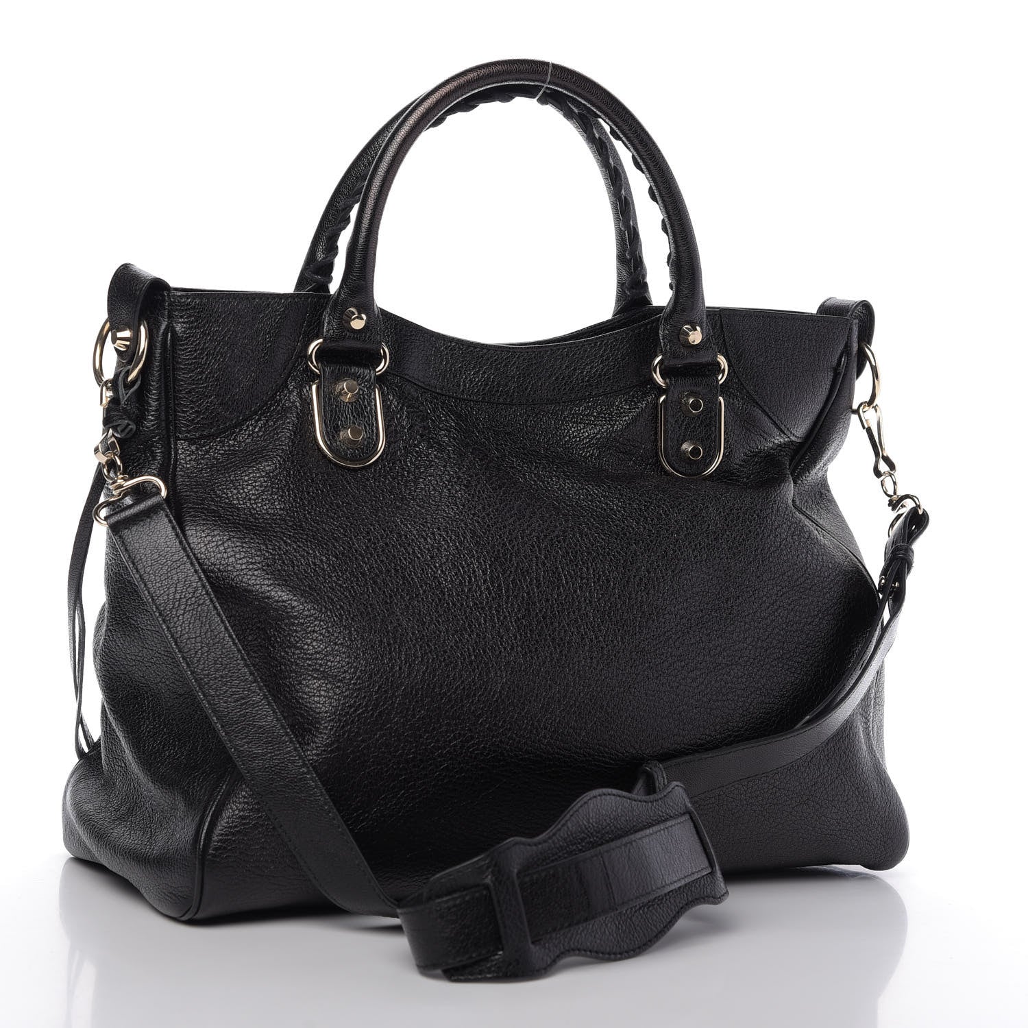 Balenciaga Chevre Gold Metallic Edge Hardware Velo Black 3 of 9
