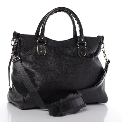 Balenciaga Chevre Gold Metallic Edge Hardware Velo Black 3 of 9