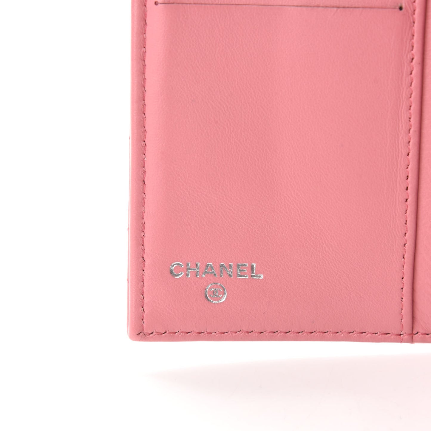 Lambskin Quilted Large Flap Wallet Pink