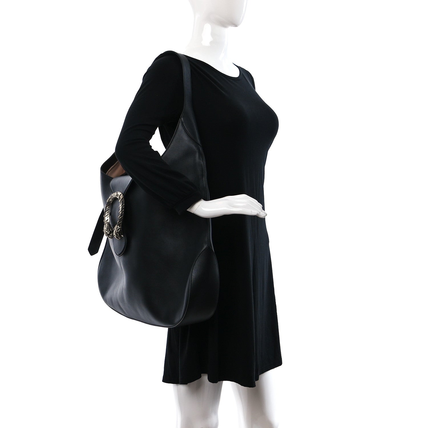 Gucci Calfskin Extra Large Dionysus Hobo Black 2 of 9