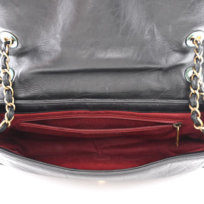 Chanel Aged Calfskin Quilted Medium Pondichery Flap Black 5 of 10
