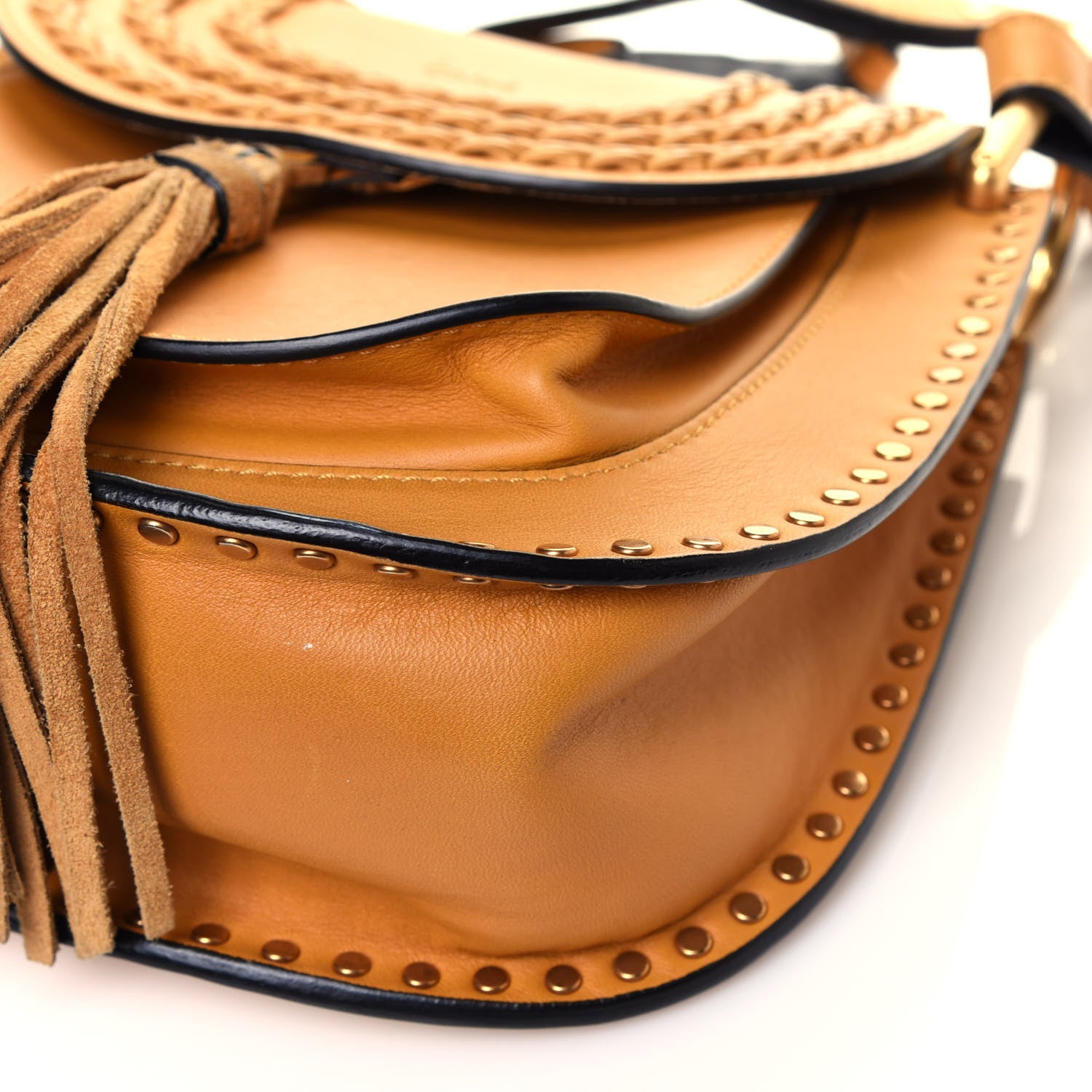 Chloe Calfskin Braided Small Hudson Shoulder Bag Sunflower 9 of 11