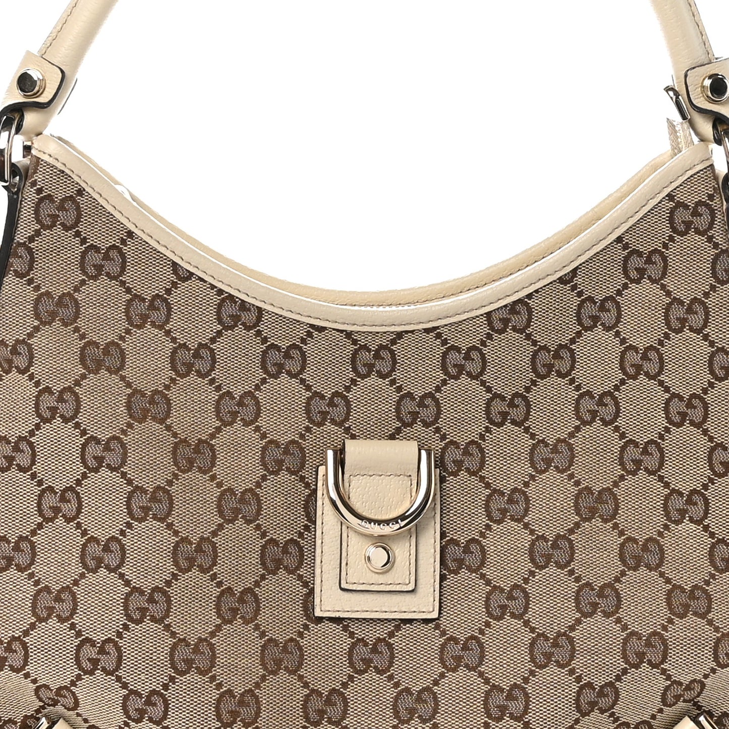 Monogram Medium Abbey D Ring Hobo Off White
