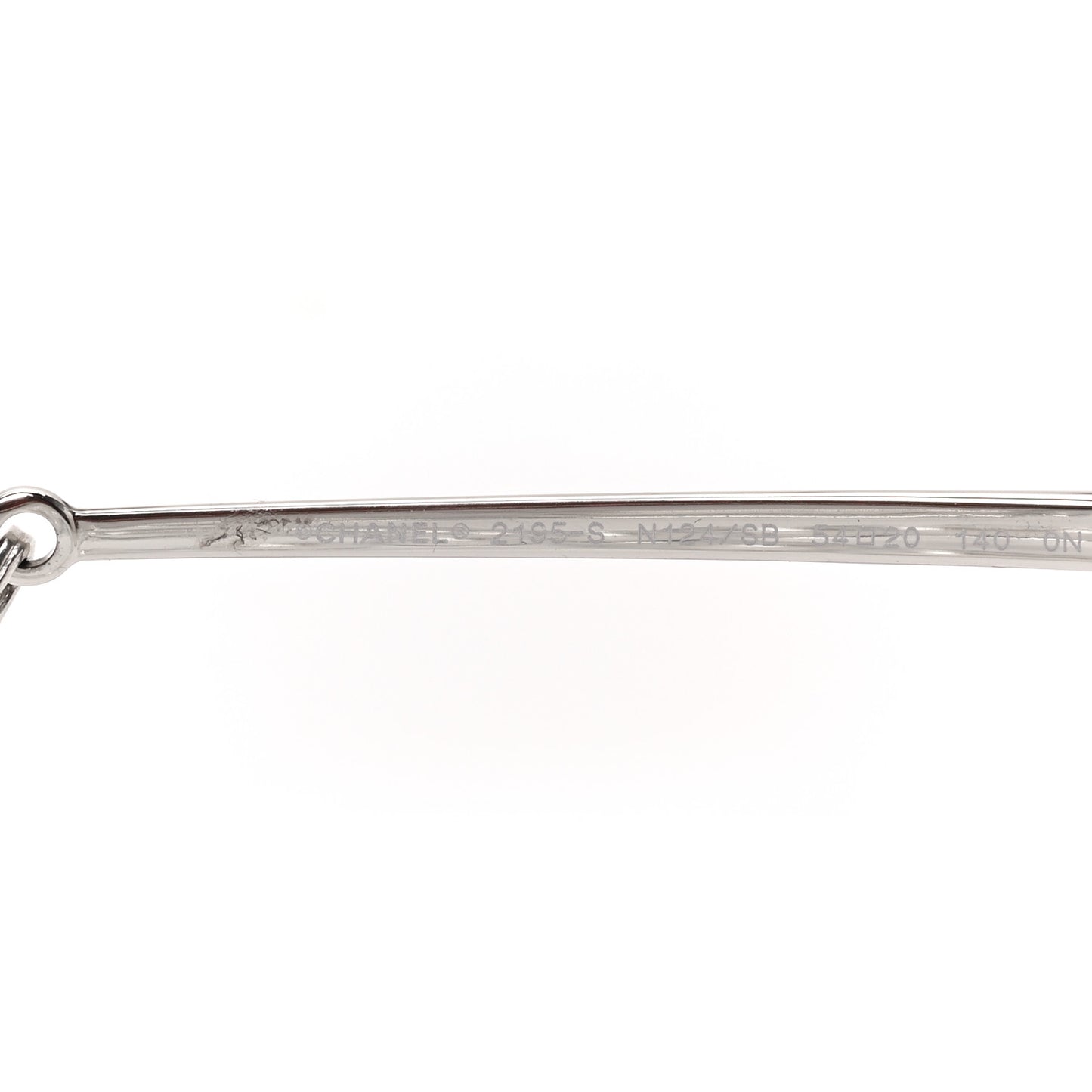Metal Removable Pearl Chain Square Eyeglasses 2195-S Silver