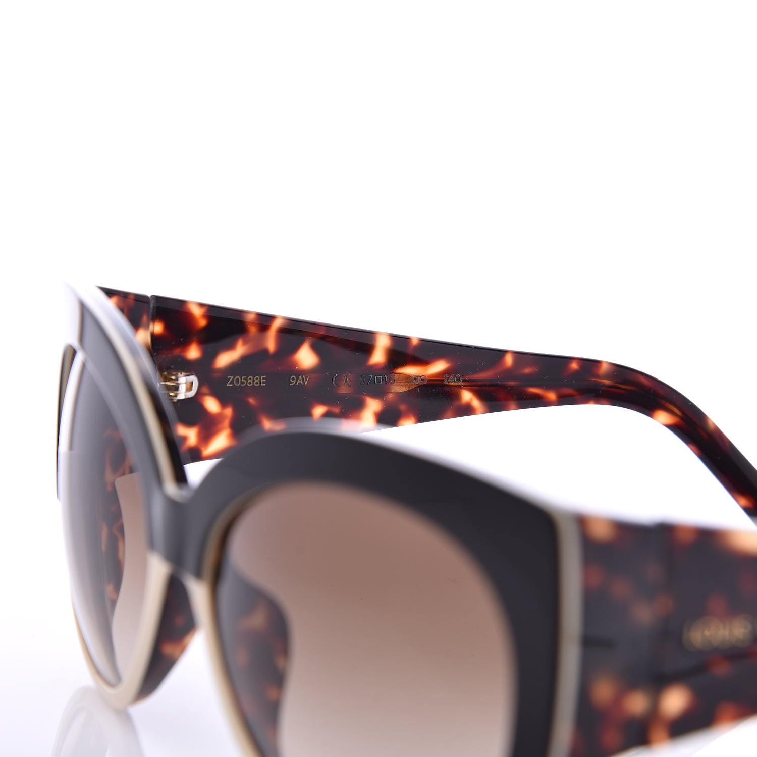 Louis Vuitton Acetate Cat Eye Sunglasses Z0588E Tortoise 6 of 7