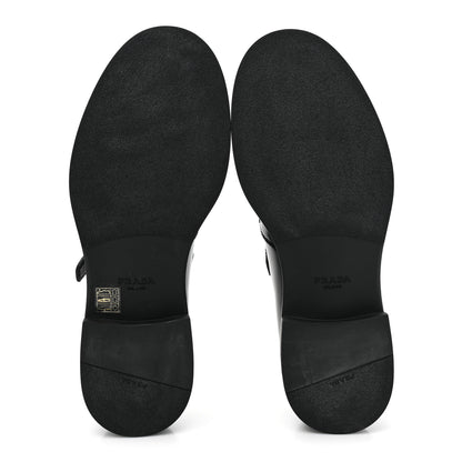 Prada Spazzolato Mary Jane T Strap 40mm Loafers 10.5 Black 5 of 10