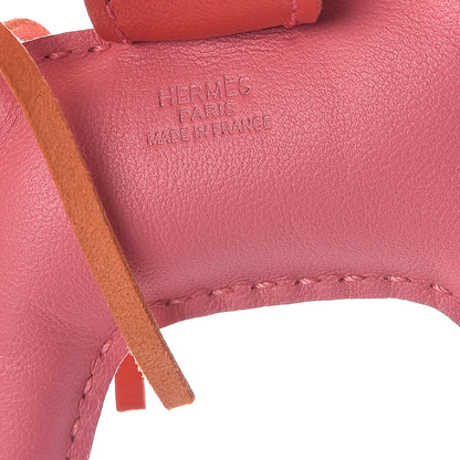 Hermes Milo Lambskin Grigri Rodeo Bag Charm PM Rose Azalee Orange Poppy Rouge Indien 3 of 3