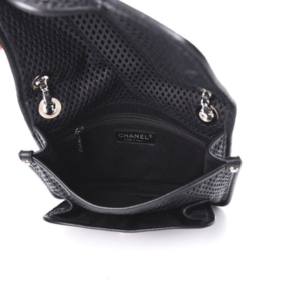 Chanel Metallic Perforated Calfskin Small Up In The Air Flap Black 8 of 18