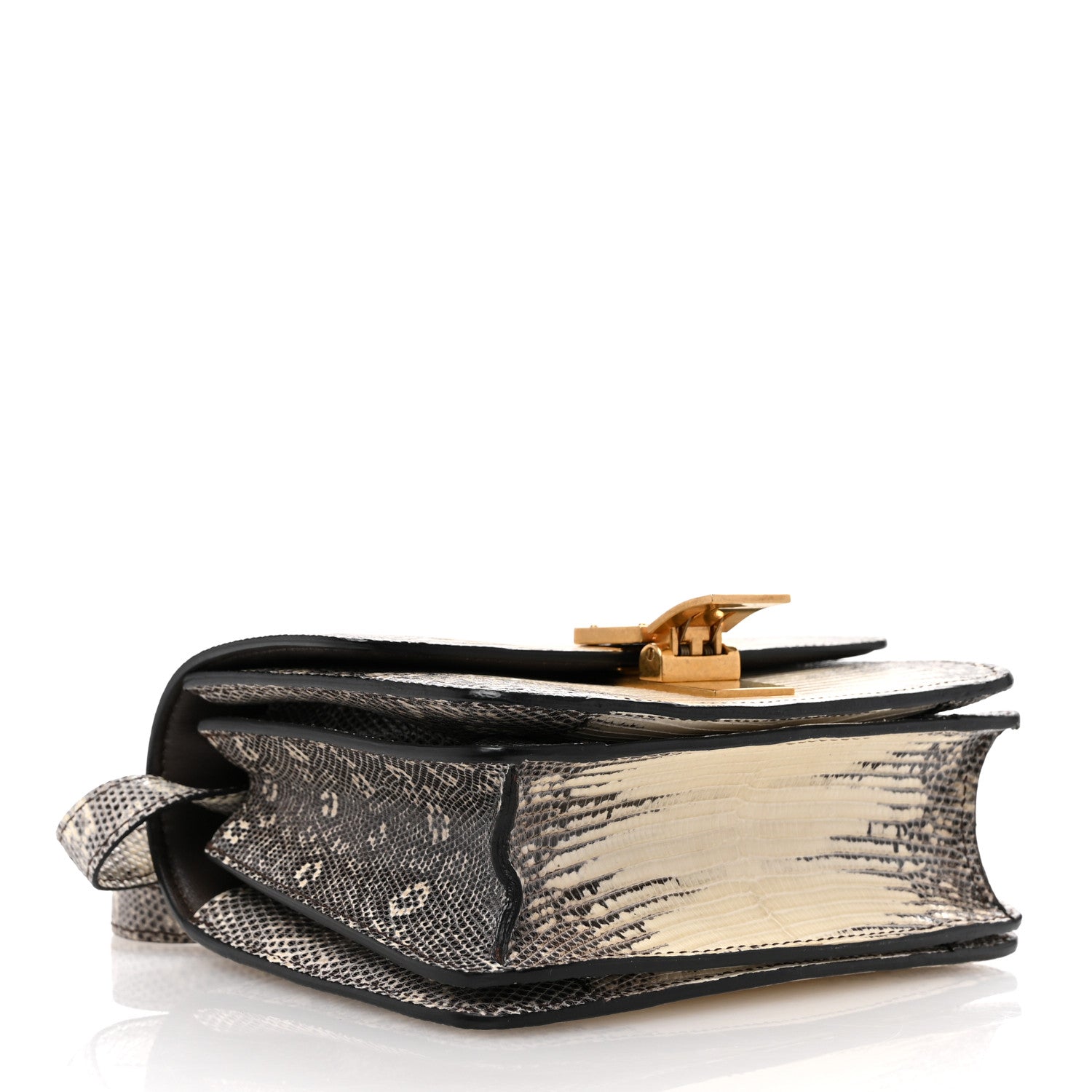 Celine Lizard Small Classic Box Flap Bag Natural 4 of 12