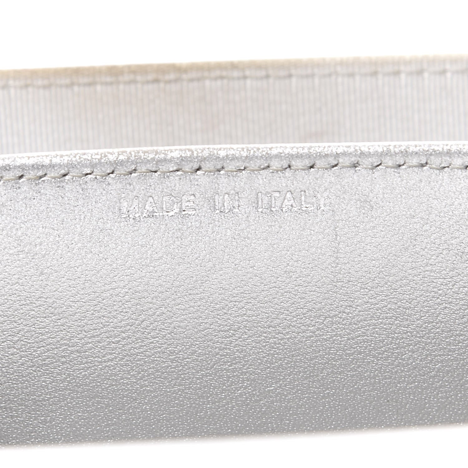 Chanel Metallic Lambskin Quilted Flap Card Holder Wallet Silver 6 of 12