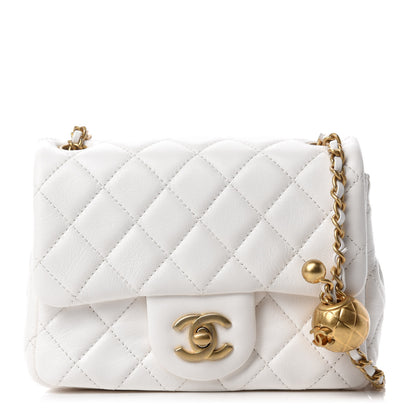Chanel Lambskin Quilted Mini Pearl Crush Flap White 1 of 11