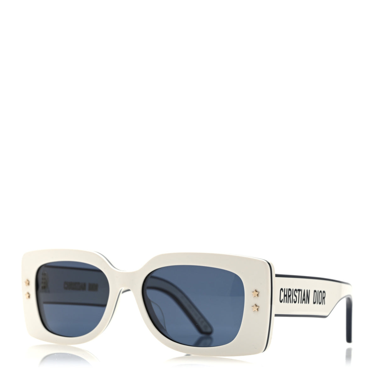 Diorpacific S1U Square Sunglasses White Blue