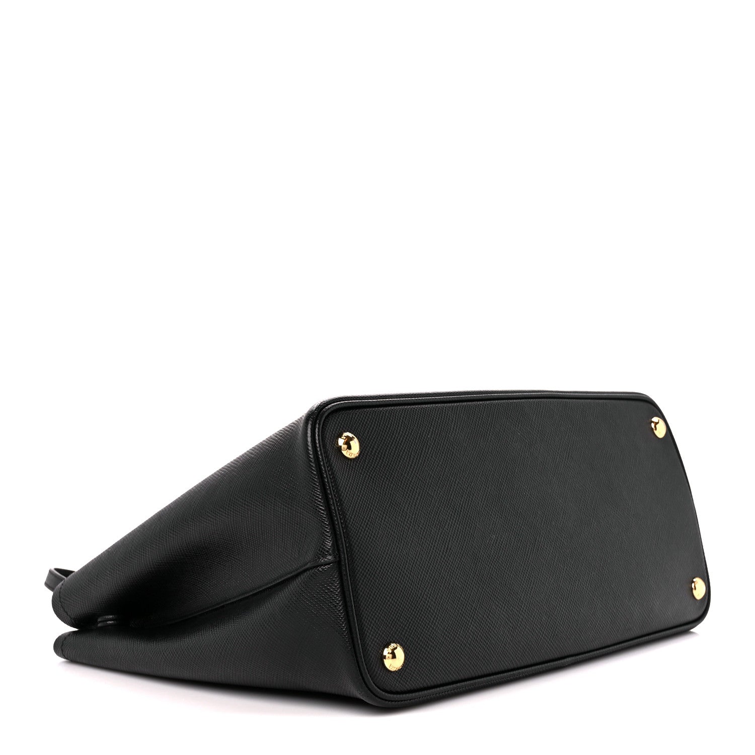 Prada Saffiano Cuir Medium Double Bag Black Fuoco 4 of 11