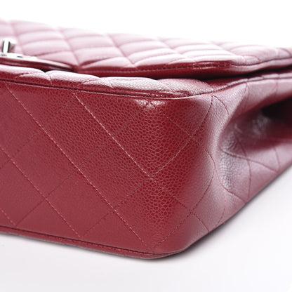 Chanel Caviar Quilted Jumbo Single Flap Dark Red 6 of 10