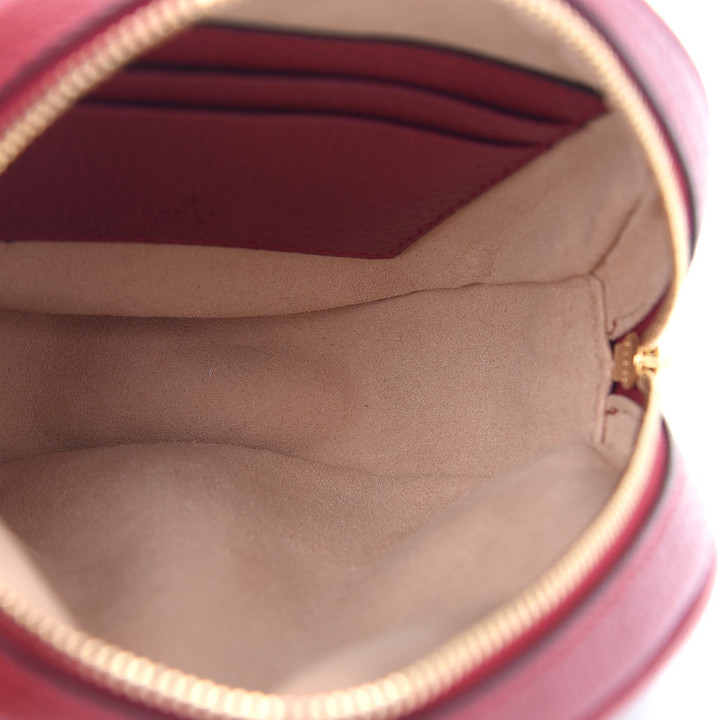 GG Supreme Monogram Web Flora Mini Ophidia Round Backpack Red