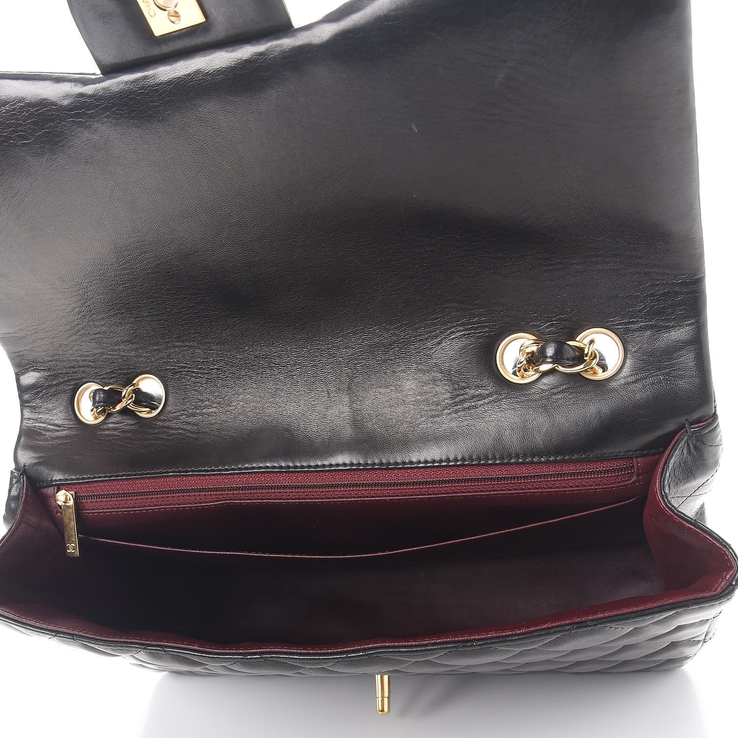 Chanel Lambskin Quilted Jumbo Single Flap Black 5 of 9