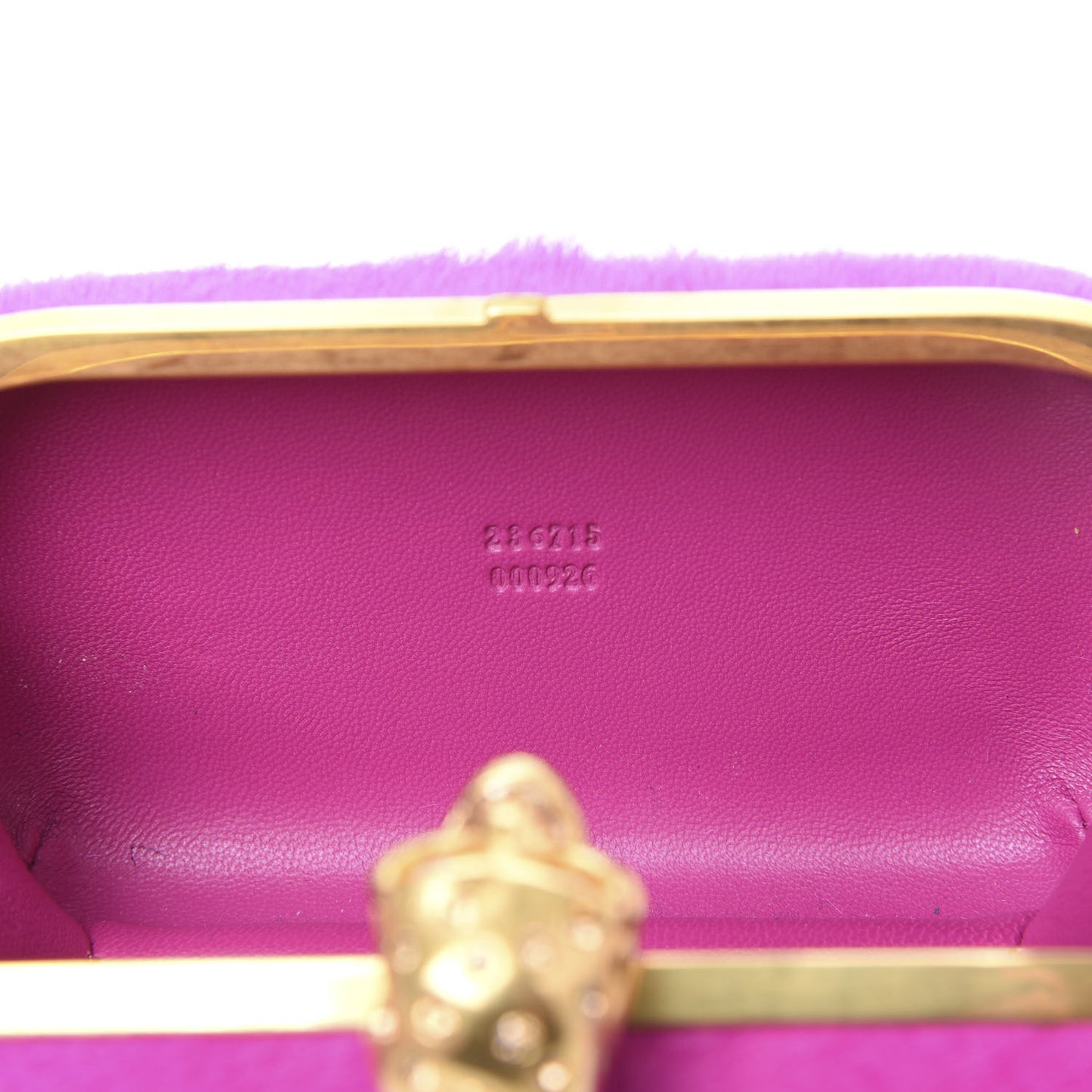 Calf Hair Skull Box Clutch Bright Pink