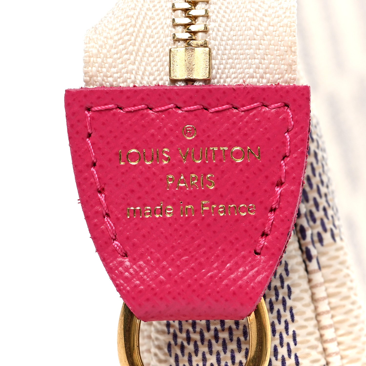 Louis Vuitton Damier Azur 2021 Christmas Animation Hollywood Mini Pochette Accessories Fuchsia 5 of 7