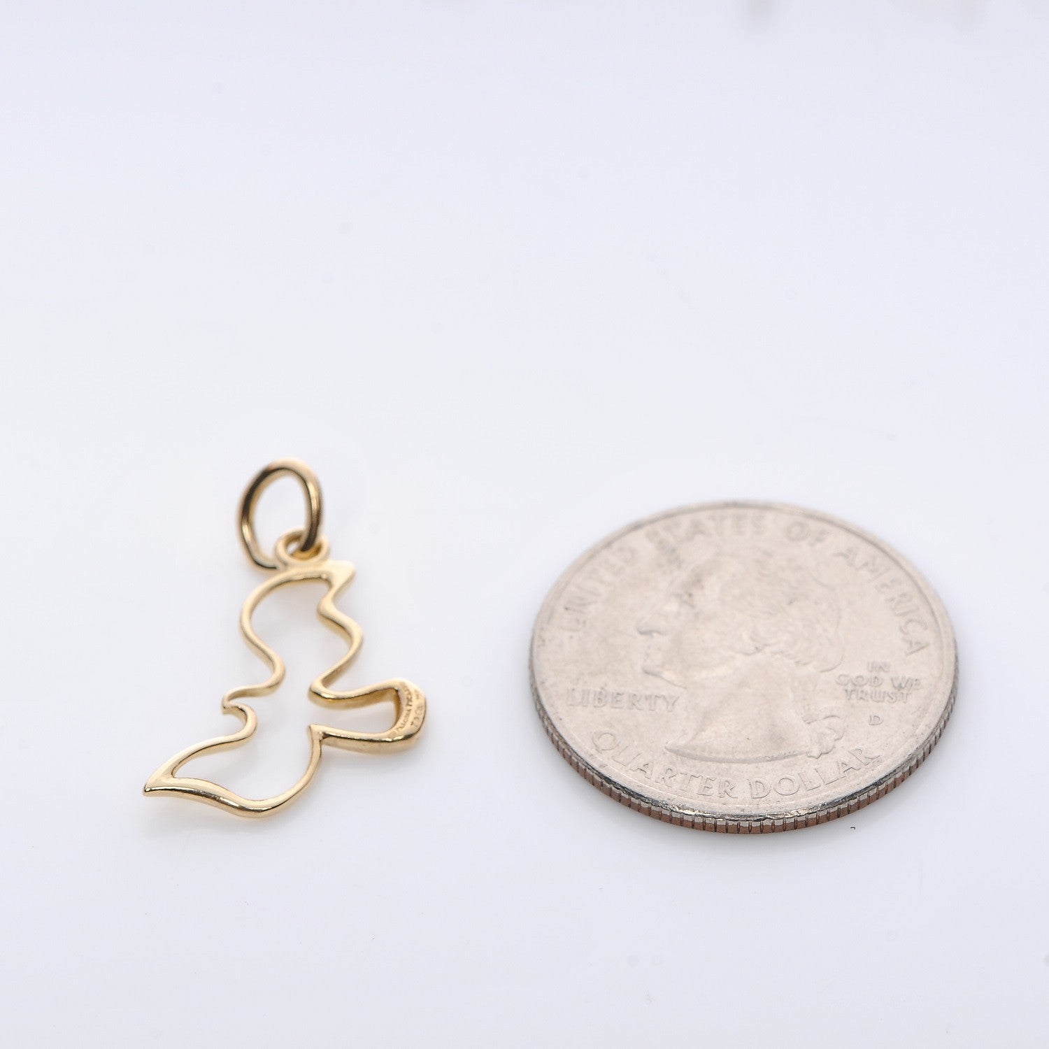 Tiffany 18K Yellow Gold Paloma Picasso Dove Charm 2 of 3