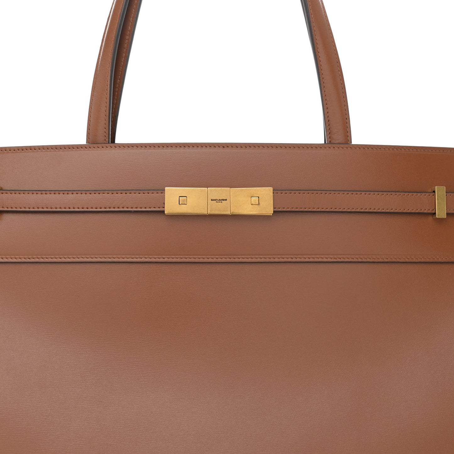 Calfskin Medium Manhattan Shopper Tote Brick