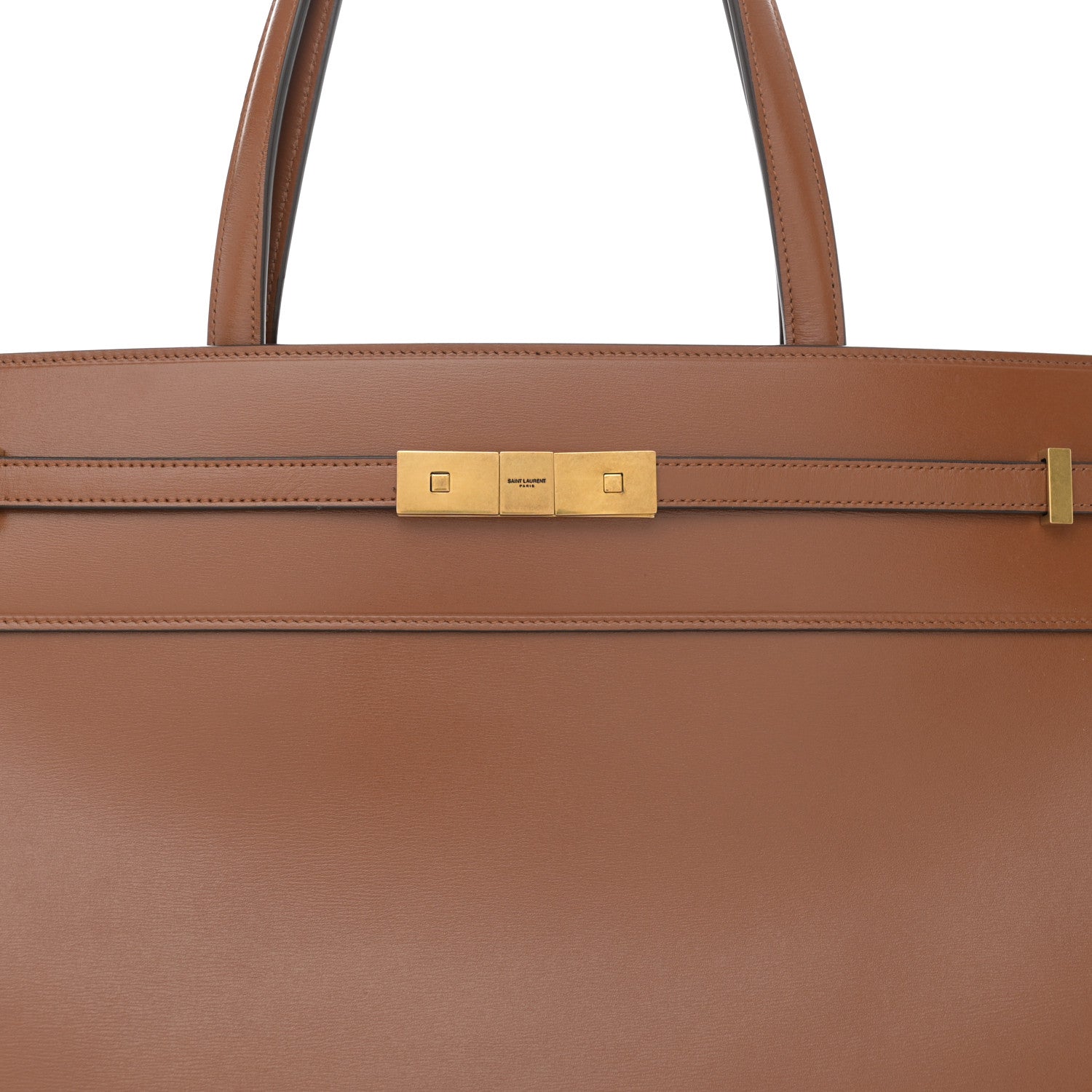 Saint Laurent Calfskin Medium Manhattan Shopper Tote Brick 8 of 10
