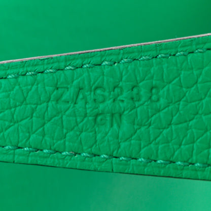 Hermes Taurillon Clemence Matte Niloticus Crocodile Touch Lindy 26 Menthe 7 of 11