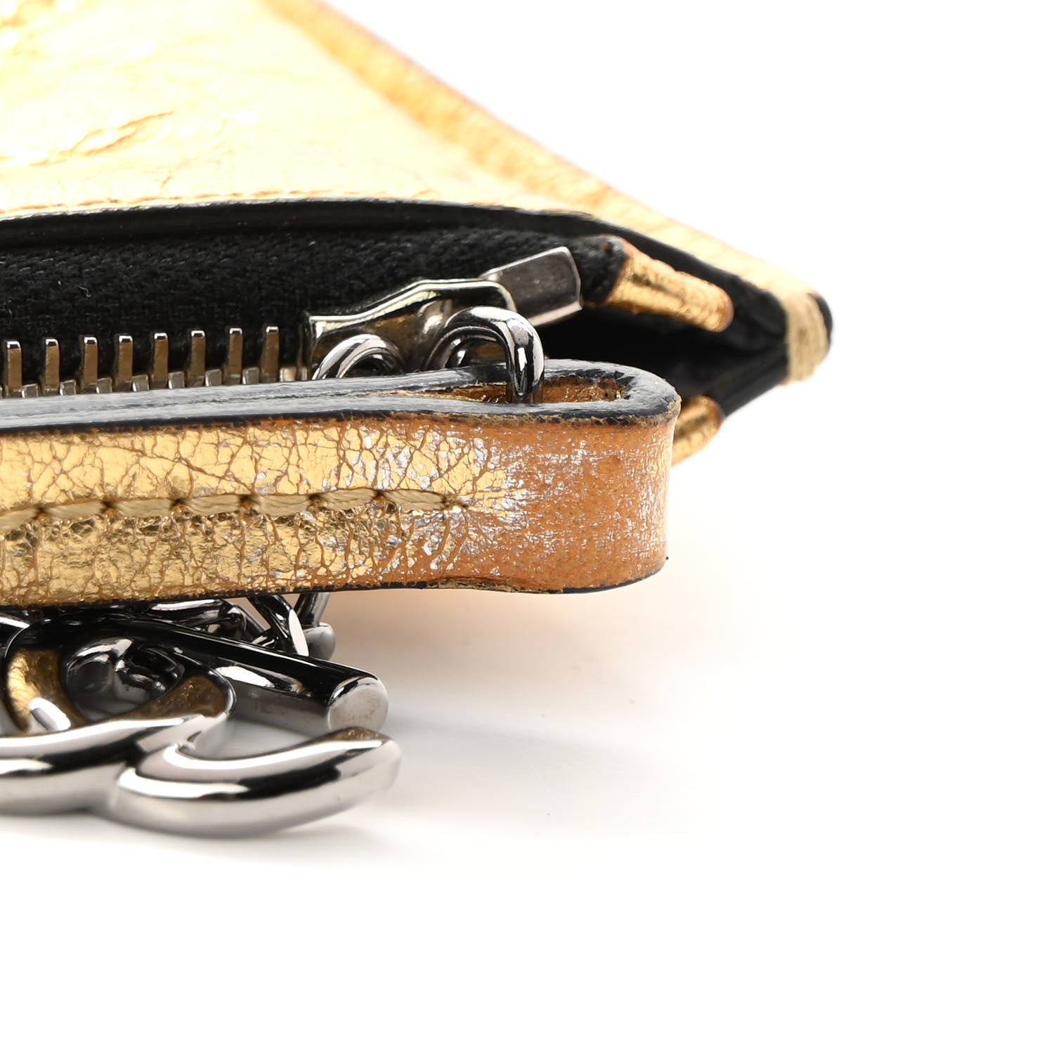 Chanel Metallic Lambskin Large Pouch Clutch Gold 11 of 11