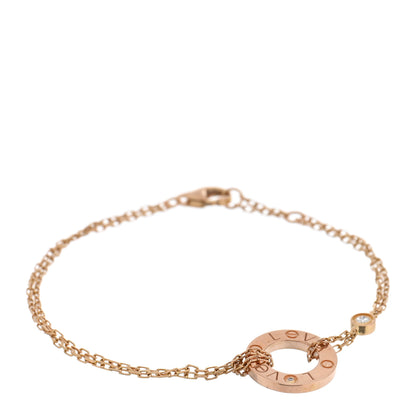 Cartier 18K Pink Gold Diamond LOVE Bracelet 1 of 4