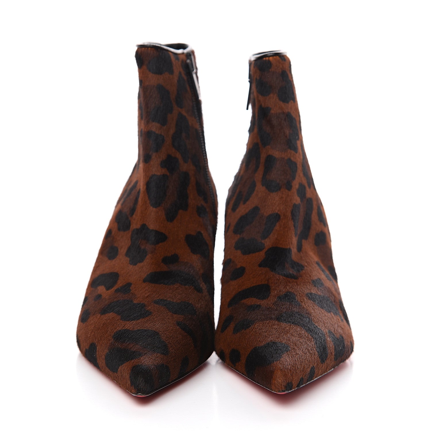 Christian Louboutin Pony Hair Leopard Print So Kate Booty 55 Ankle Boots 36.5 Black 2 of 7