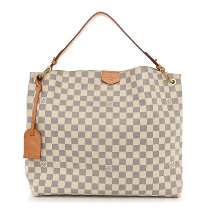 Louis Vuitton Damier Azur Graceful MM Rose Ballerine 1 of 14