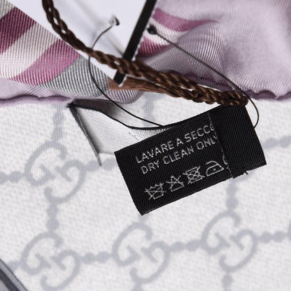 Gucci Silk Monogram Horsebit Square Scarf Purple 6 of 7