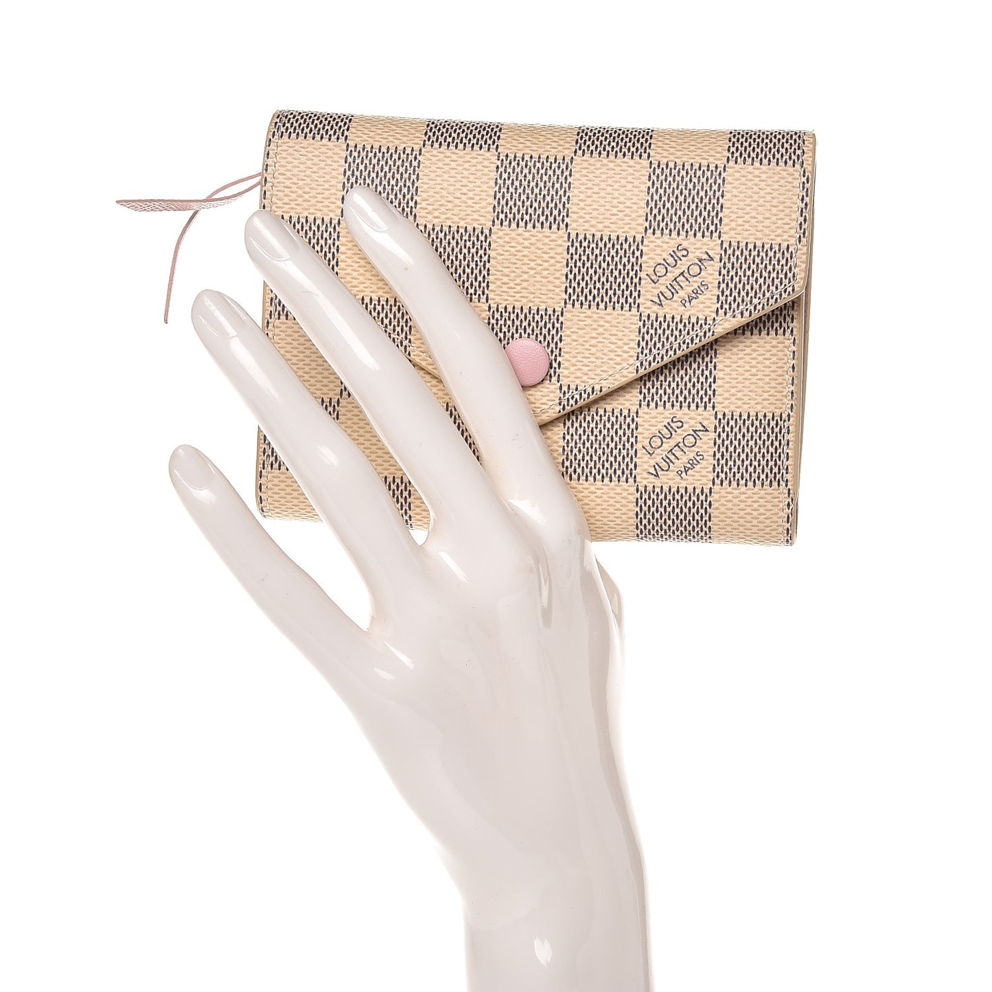 Damier Azur Victorine Wallet Rose Ballerine