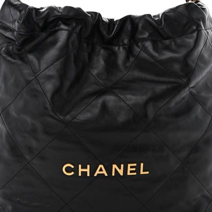 Chanel Shiny Calfskin Quilted Chanel 22 Black 9 of 11