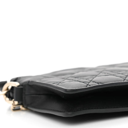 Christian Dior Lambskin Cannage Mini Top Handle Drawstring Bag Black 9 of 10