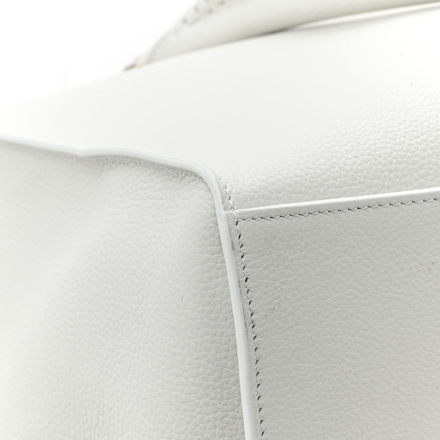 Balenciaga Grained Calfskin Neo Classic Silver Hardware Large Top Handle Bag White 12 of 15