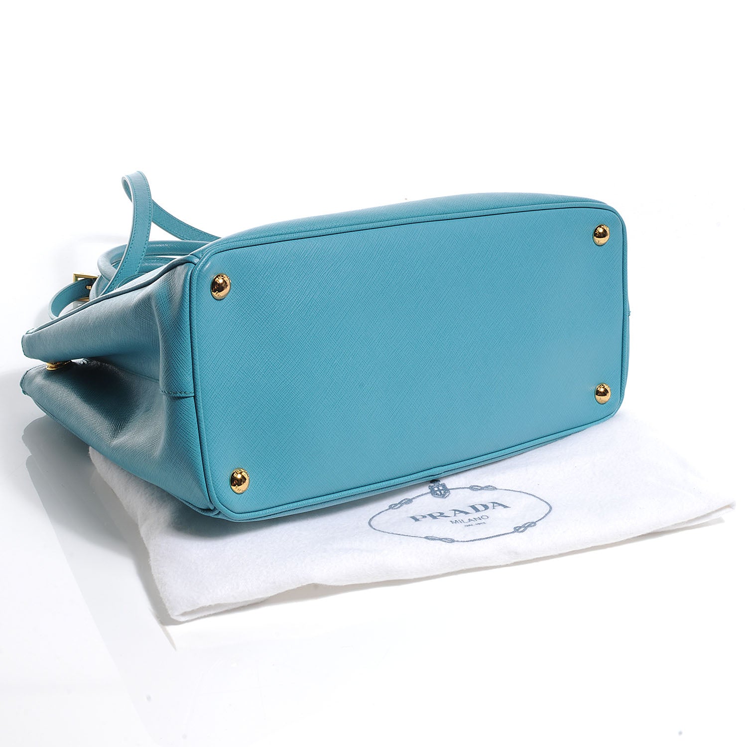 Prada Saffiano Lux Medium Tote Turchese 4 of 10
