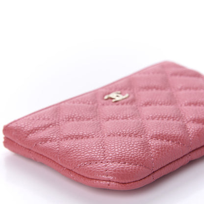 Chanel Iridescent Caviar Quilted Small Cosmetic Case Pink 6 of 10