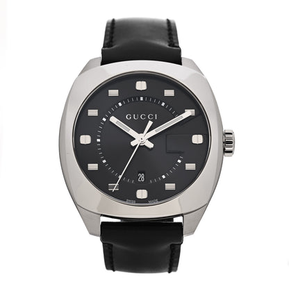 Gucci Stainless Steel Calfskin 40mm GG2570 Quartz Watch Black 1 of 5