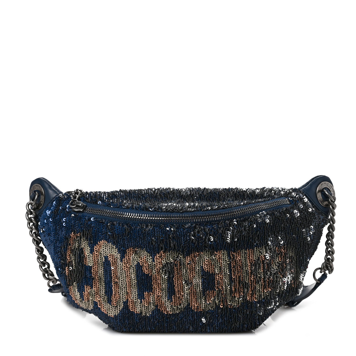 Chanel Sequin Coco Cuba Waist Bag Fanny Pack Blue Pink 1 of 11