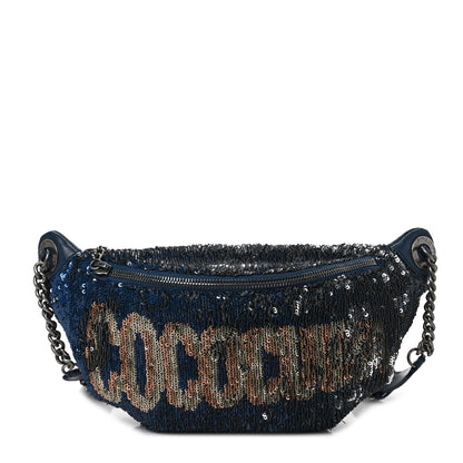 Chanel Sequin Coco Cuba Waist Bag Fanny Pack Blue Pink 1 of 11