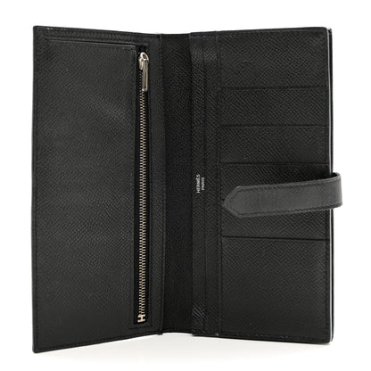 Hermes Epsom Bearn Gusset Wallet Black 5 of 8