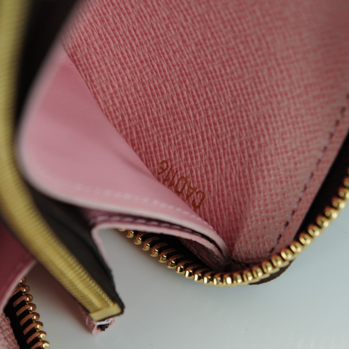 Monogram Clemence Wallet Rose Ballerine