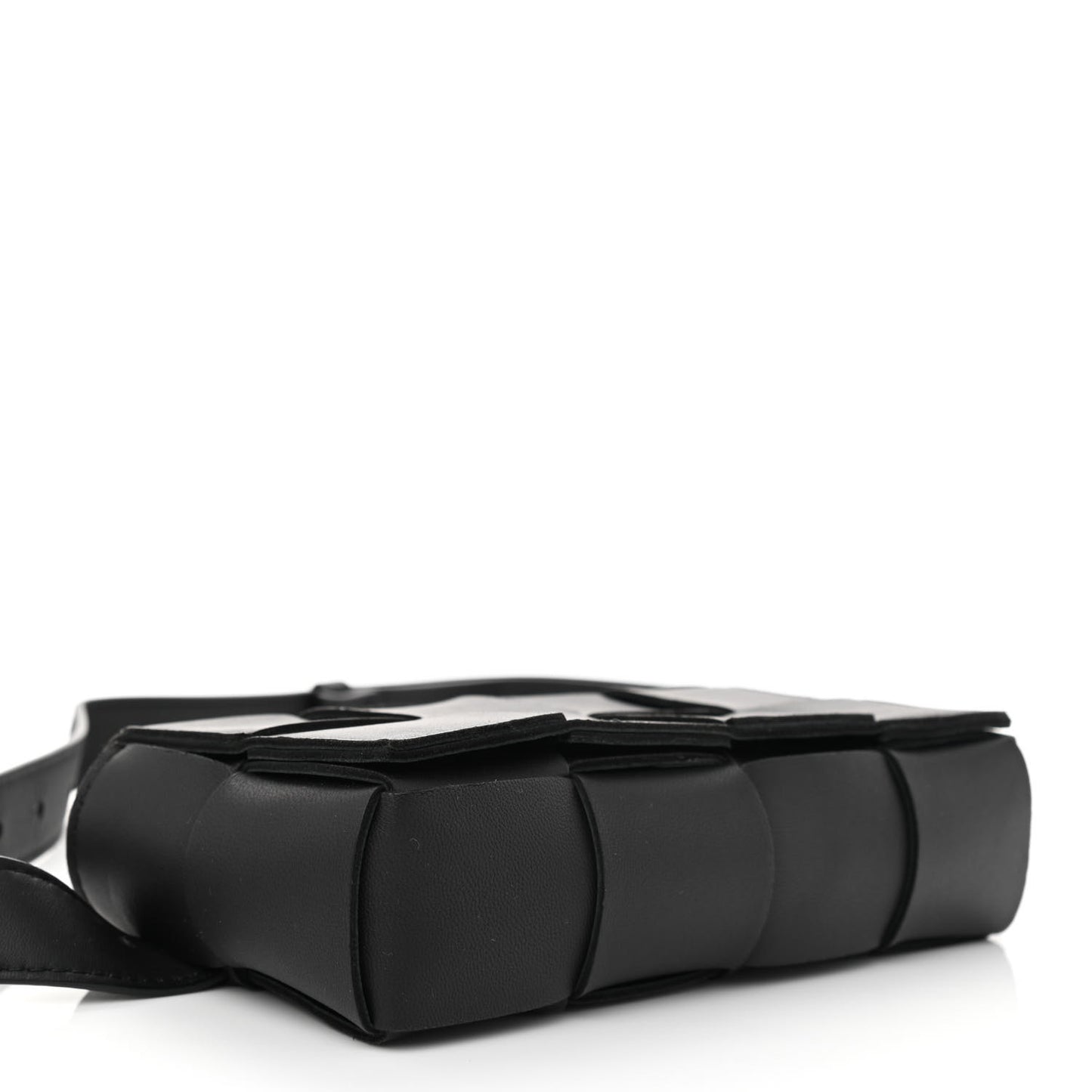 Nappa Maxi Intreccio The Belt Cassette Bag Black