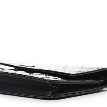 Chanel Patent Quilted Brilliant Wallet On Chain WOC Black 7 of 15