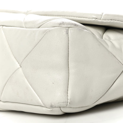 Prada Nappa Re-Nylon Triangle Quilted Patchwork System Flap Shoulder Bag White 12 of 14