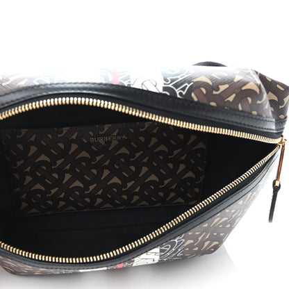 Burberry E-Canvas Monogram Stripe Medium Sonny Bum Bag Bridle Brown 4 of 4