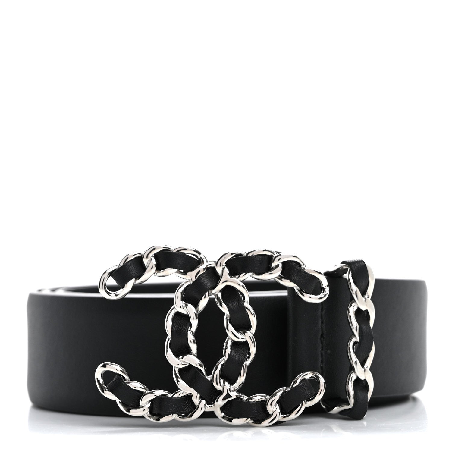 Chanel Lambskin CC Chain Belt 85 34 Black 1 of 7